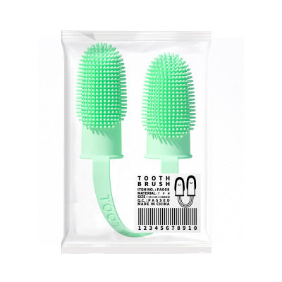 Pet Products Tooth Cleaning Finger Set (Blue Green)