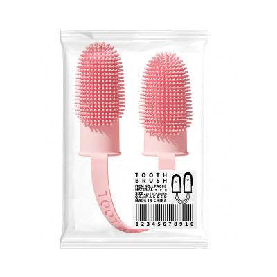 Pet Products Tooth Cleaning Finger Set (Pink)