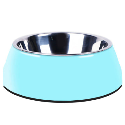 Stainless Steel Food Bowls (Blue)