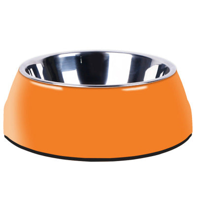 Stainless Steel Food Bowls (Orange)