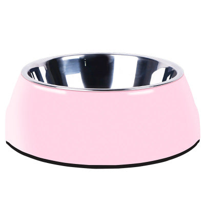 Stainless Steel Food Bowls (Pink)