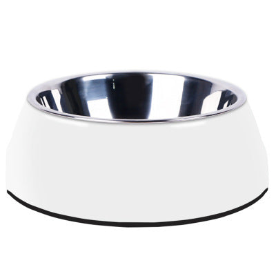 Stainless Steel Food Bowls (White)