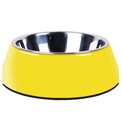 Stainless Steel Food Bowls (Yellow)